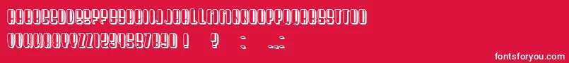 President Condensed-fontti – valkoiset fontit punaisella taustalla