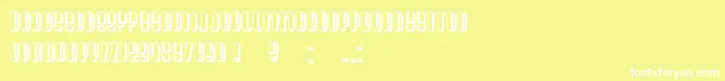 Czcionka President Condensed – białe czcionki na żółtym tle