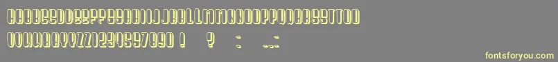 Czcionka President Condensed – żółte czcionki na szarym tle