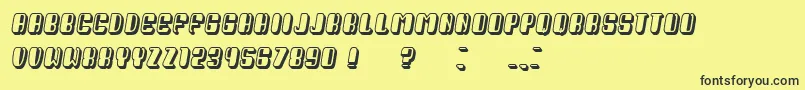 President Italic Font – Black Fonts on Yellow Background