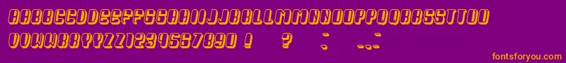 President Italic Font – Orange Fonts on Purple Background