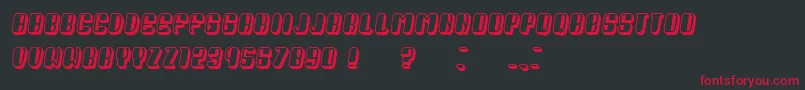 President Italic Font – Red Fonts on Black Background