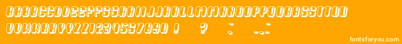 President Italic Font – White Fonts on Orange Background