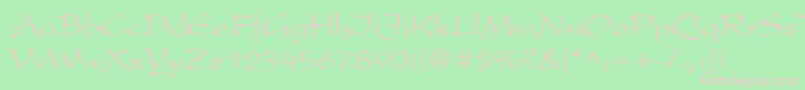 President Font – Pink Fonts on Green Background