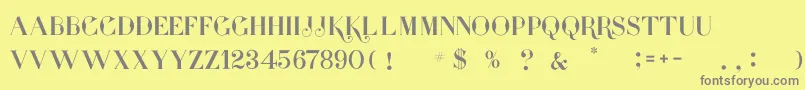 presidente serif Font – Gray Fonts on Yellow Background