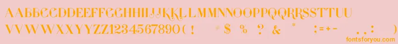 presidente serif Font – Orange Fonts on Pink Background