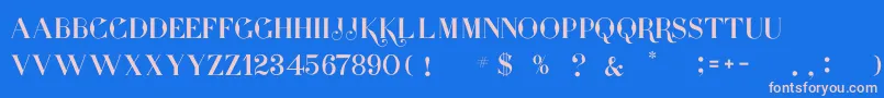 presidente serif Font – Pink Fonts on Blue Background