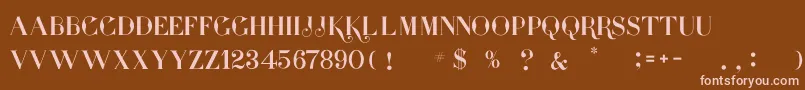 presidente serif Font – Pink Fonts on Brown Background