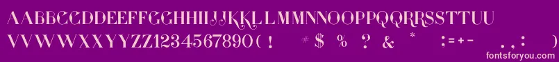presidente serif Font – Pink Fonts on Purple Background