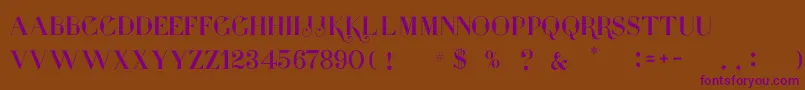 presidente serif Font – Purple Fonts on Brown Background