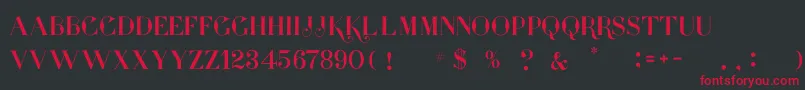presidente serif Font – Red Fonts on Black Background