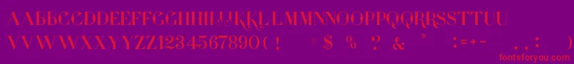 presidente serif Font – Red Fonts on Purple Background