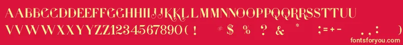 presidente serif Font – Yellow Fonts on Red Background