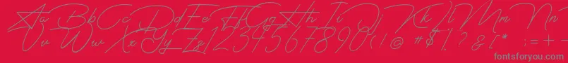 Presidente Font – Gray Fonts on Red Background
