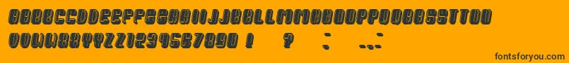 PresidentFilled Italic-Schriftart – Schwarze Schriften auf orangefarbenem Hintergrund