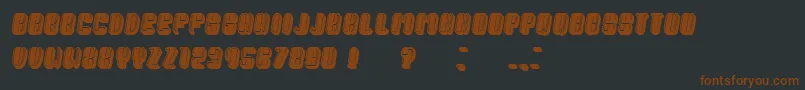 PresidentFilled Italic Font – Brown Fonts on Black Background