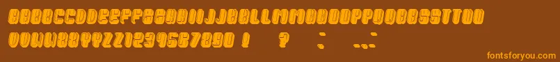 PresidentFilled Italic Font – Orange Fonts on Brown Background