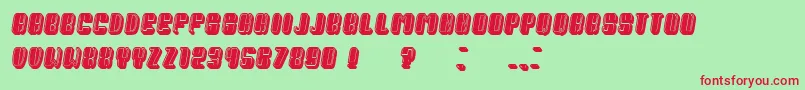 PresidentFilled Italic Font – Red Fonts on Green Background