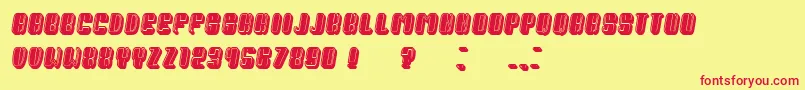 PresidentFilled Italic Font – Red Fonts on Yellow Background