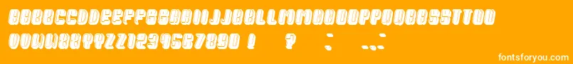 PresidentFilled Italic Font – White Fonts on Orange Background