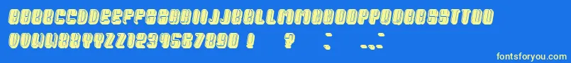 PresidentFilled Italic Font – Yellow Fonts on Blue Background