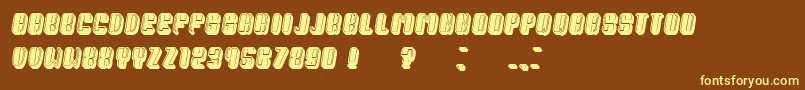 PresidentFilled Italic Font – Yellow Fonts on Brown Background