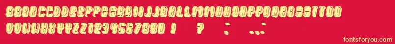 PresidentFilled Italic Font – Yellow Fonts on Red Background