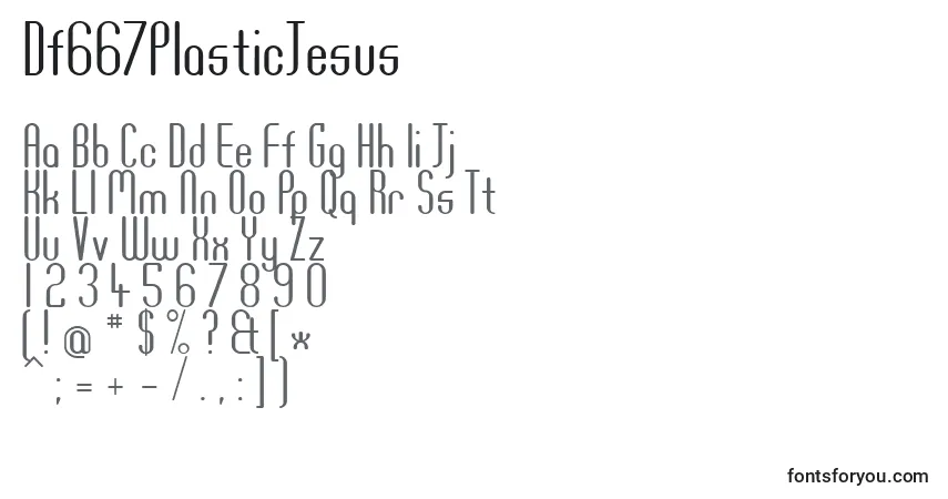 Czcionka Df667PlasticJesus – alfabet, cyfry, specjalne znaki
