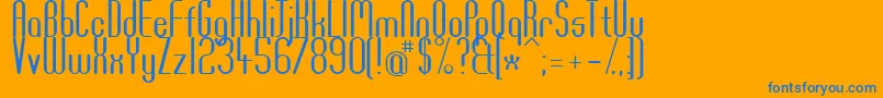 Df667PlasticJesus Font – Blue Fonts on Orange Background