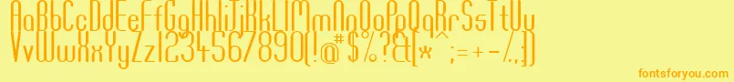 Df667PlasticJesus Font – Orange Fonts on Yellow Background