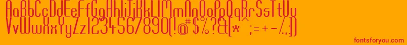 Df667PlasticJesus Font – Red Fonts on Orange Background