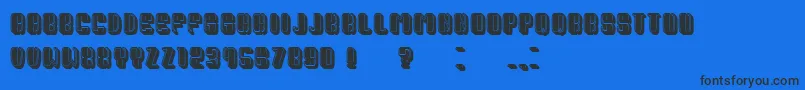 PresidentFilled Font – Black Fonts on Blue Background