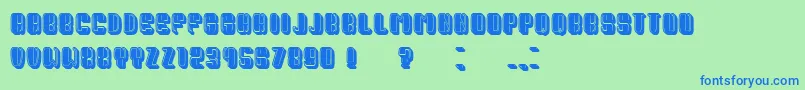 PresidentFilled Font – Blue Fonts on Green Background