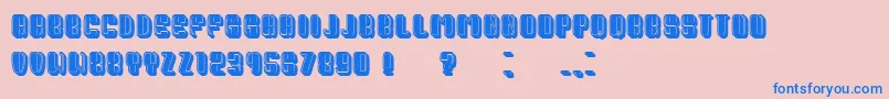 PresidentFilled Font – Blue Fonts on Pink Background