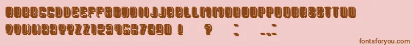 PresidentFilled Font – Brown Fonts on Pink Background