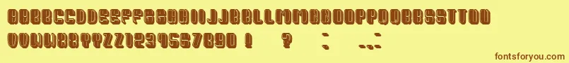 PresidentFilled Font – Brown Fonts on Yellow Background