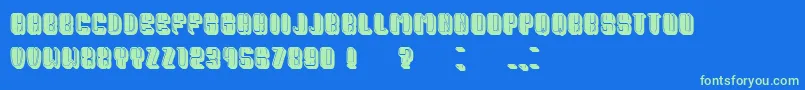 PresidentFilled Font – Green Fonts on Blue Background