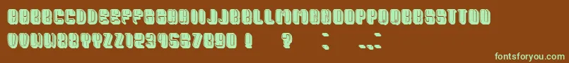 PresidentFilled Font – Green Fonts on Brown Background