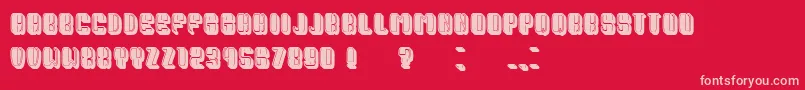 PresidentFilled Font – Pink Fonts on Red Background