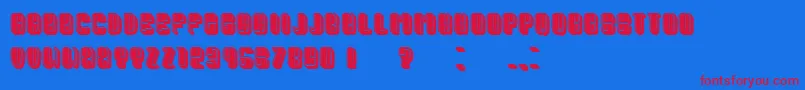 PresidentFilled Font – Red Fonts on Blue Background