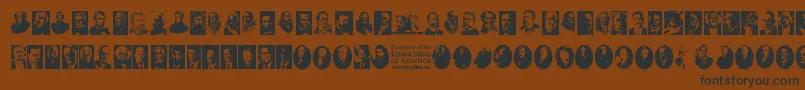 Presidents of the United States of America Font – Black Fonts on Brown Background