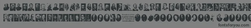 Presidents of the United States of America Font – Black Fonts on Gray Background