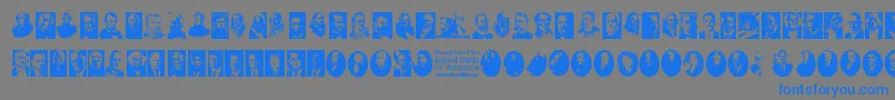 Saiba mais sobre a fonte Presidents of the United States of America Fonte Presidents of the United States of America – fontes azuis em um fundo cinza