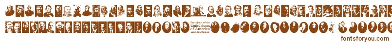 Presidents of the United States of America Font – Brown Fonts on White Background