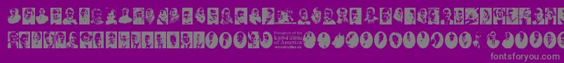Presidents of the United States of America Font – Gray Fonts on Purple Background