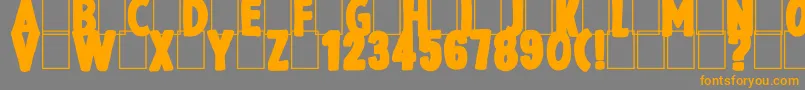フォントPresque Normal – オレンジの文字は灰色の背景にあります。