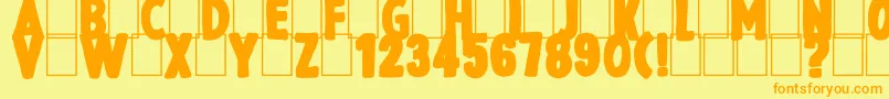 Presque Normal Font – Orange Fonts on Yellow Background