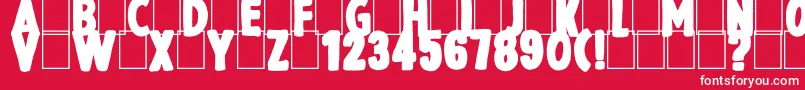 Presque Normal Font – White Fonts on Red Background