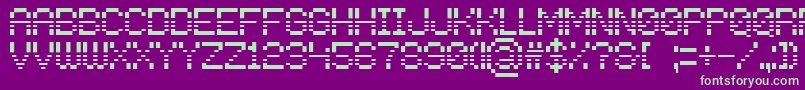 Fonte press any key to continue – fontes verdes em um fundo violeta
