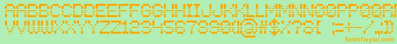 press any key to continue Font – Orange Fonts on Green Background